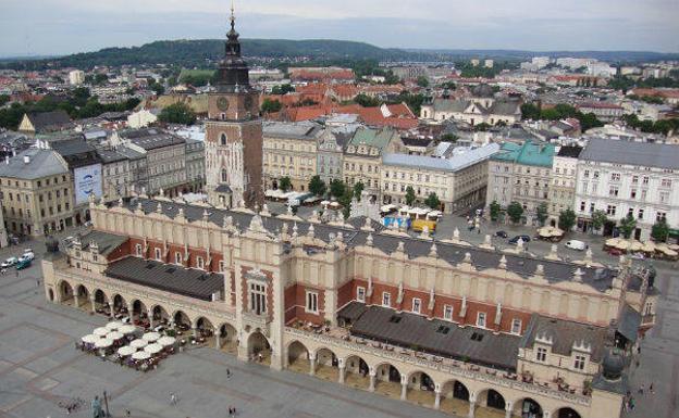 Plaza del mercado de Cracovia.