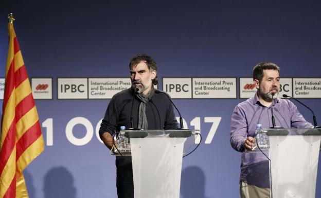 Jordi Sánchez y Jordi Cuixart.