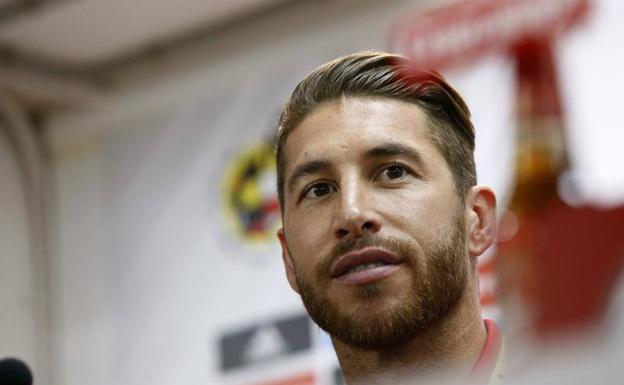 Sergio Ramos, durante su comparecencia en Alicante. 