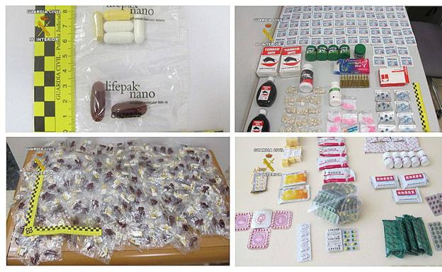 Imágenes de medicamentos falsos. 