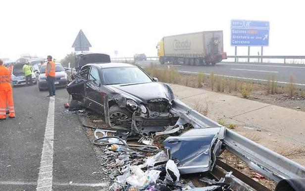 Estado en que quedó implicado uno de los vehículos de Galisteo 