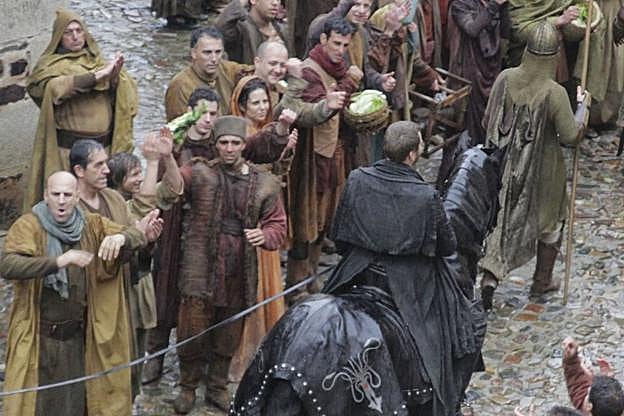 Imagen del rodaje de Juego de Tronos en Cáceres. :: hoy