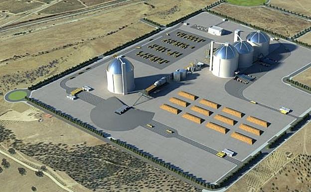 Recreación virtual de cómo sería la planta azucarera que se instalaría en ExpacioMérida. 