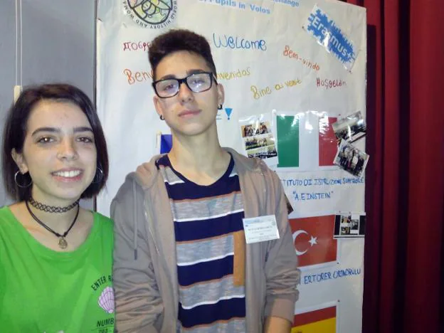 Los alumnos Rebeca García e Iván Rubio. :: cedida