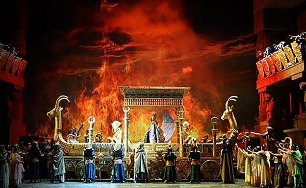 Proyección de la ópera 'Aída' en Cáceres, este jueves