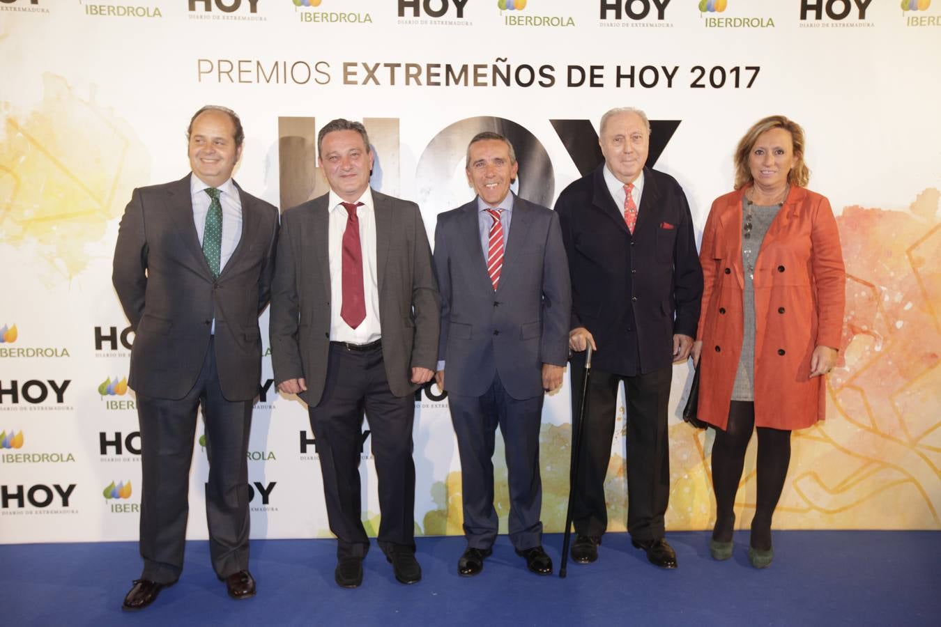 Los invitados que asistieron a la gala de Extremeños de HOY, posaron en el photocall 