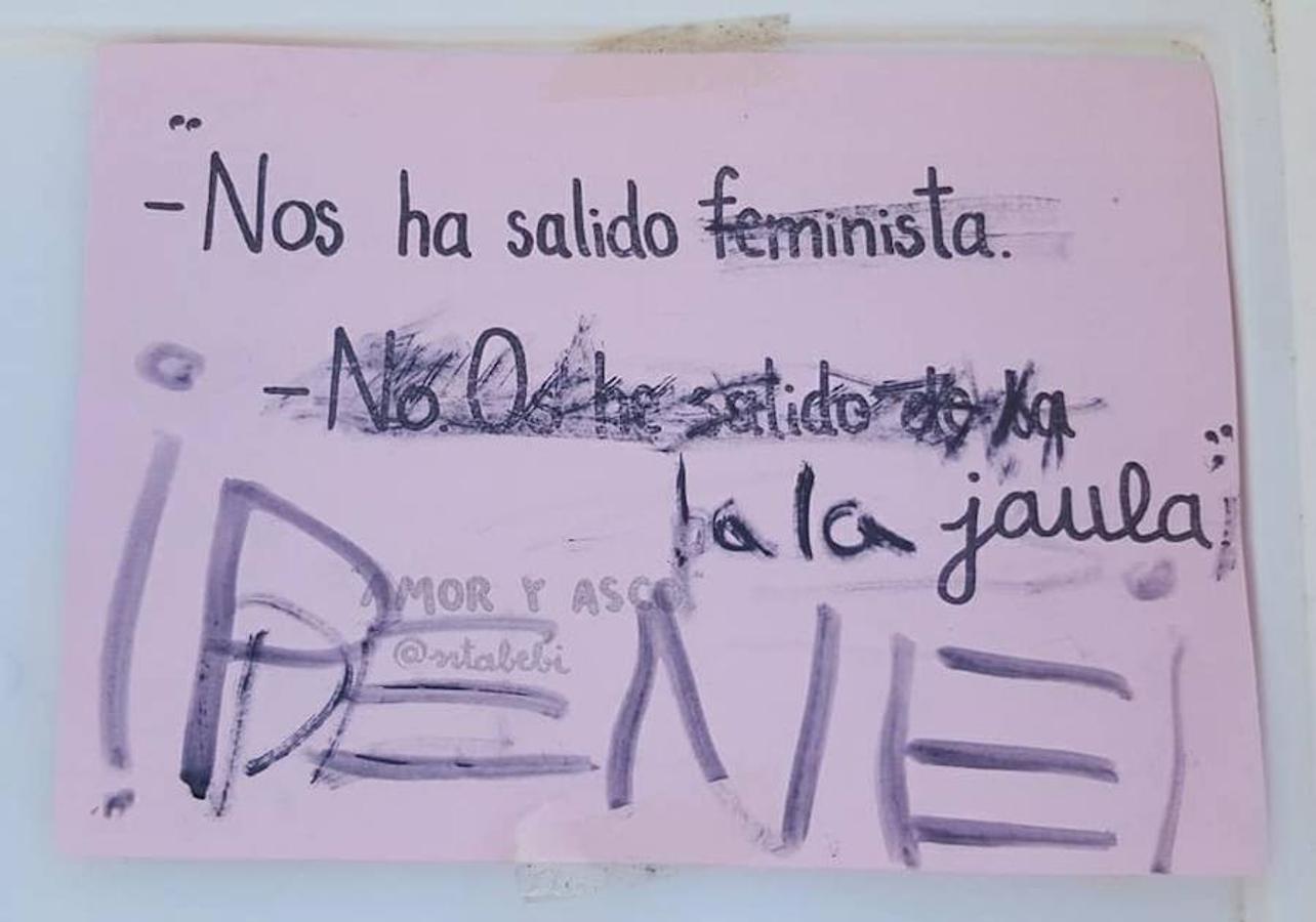 La Concejalía de Servicios Sociales, Igualdad y Participación de Orellana la Vieja denuncia en sus redes sociales las pintadas anónimas realizadas en unos carteles para apoyar el día contra la violencia machista.