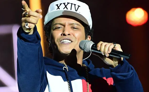 El cantante estadounidense Bruno Mars.