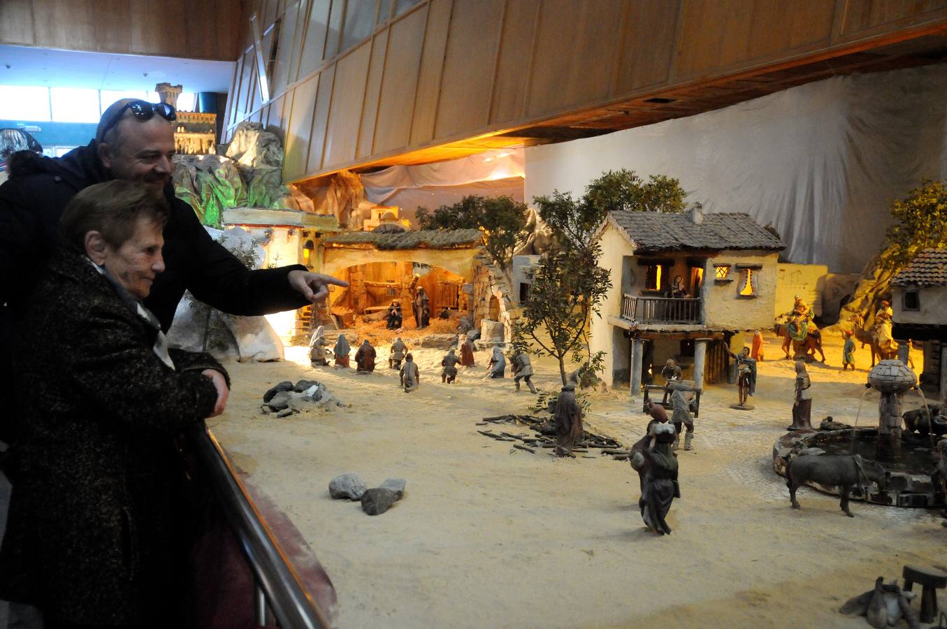 el Belén de la Asociacion de Belenistas se puede visitar en el Centro Cultural Alcazaba (Mérida)