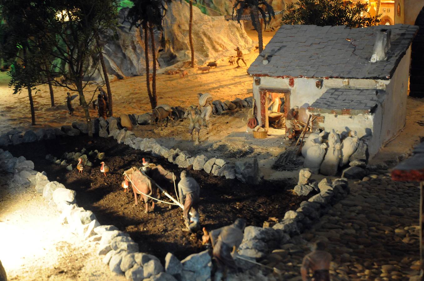 el Belén de la Asociacion de Belenistas se puede visitar en el Centro Cultural Alcazaba (Mérida)