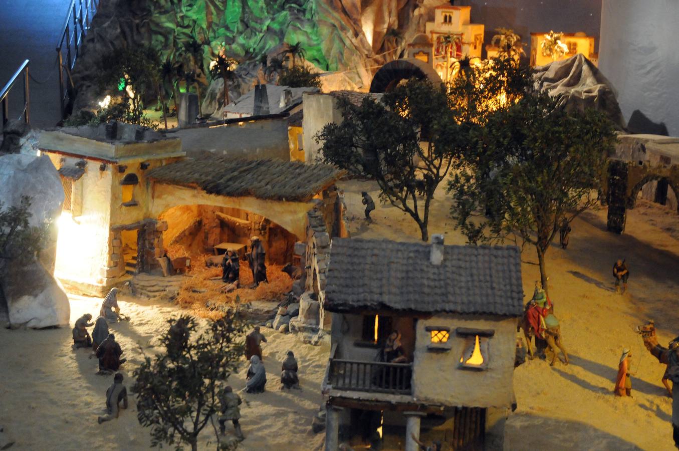 el Belén de la Asociacion de Belenistas se puede visitar en el Centro Cultural Alcazaba (Mérida)