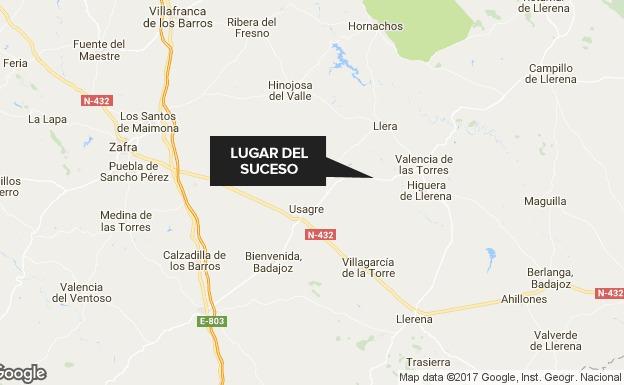 Una mujer herida 'menos grave' en un accidente en Valencia de las Torres
