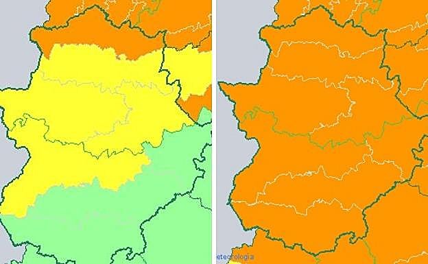 Predicción de la Aemet para el domingo y el lunes. 