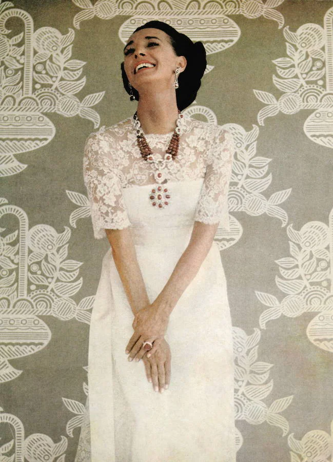 Aline Griffith, en su época como modelo de alta costura.