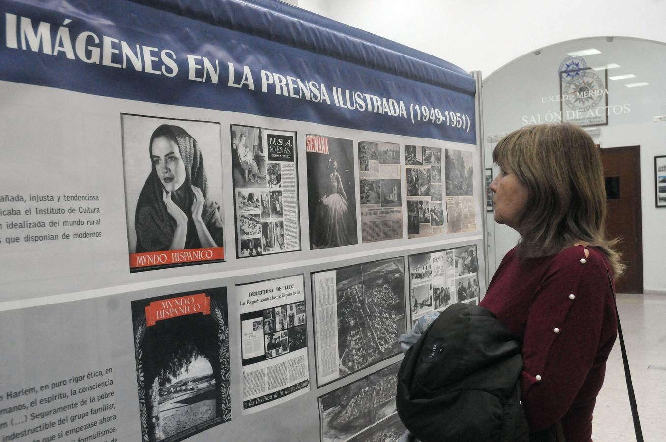 Ya se puede ver en la sala de exposiciones del centro asociado de la UNED de Mérida la exposición ‘Fotógrafos americanos en España. Batalla de las imágenes en la prensa ilustrada (1949-1951).Se puede visitar hasta el próximo 20 de enero.