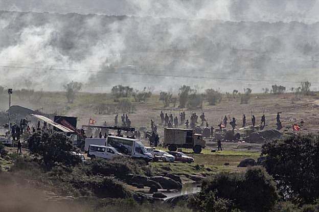 Rodaje en los Barruecos en diciembre de 2016. :: hoy