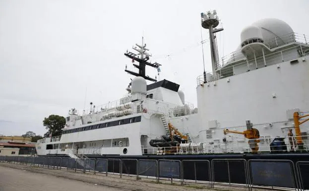 El barco ruso Yantar, uno de los buques que participan en la búsqueda del submarino argentino 'San Juan'.