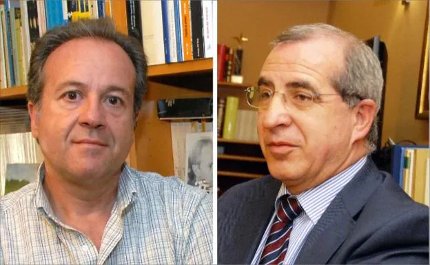 El escritor Álvaro Valverde y Juan Ramón Ferreira, expresidente de la Asamblea fallecido en 2015.: HOY