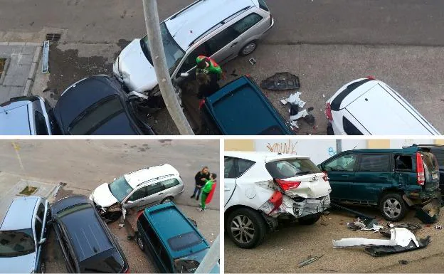 El conductor que chocó con varios coches en Badajoz dio positivo en alcohol 