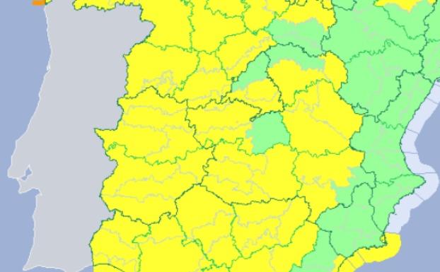 Alerta amarilla para este viernes en la región:: AEMET