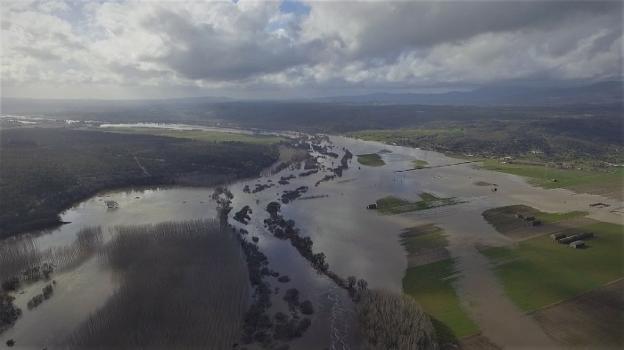 Imagen aérea del desbordamiento del Tíetar. extremadura