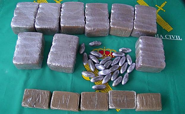 Hachís decomisado por la Guardia Civil