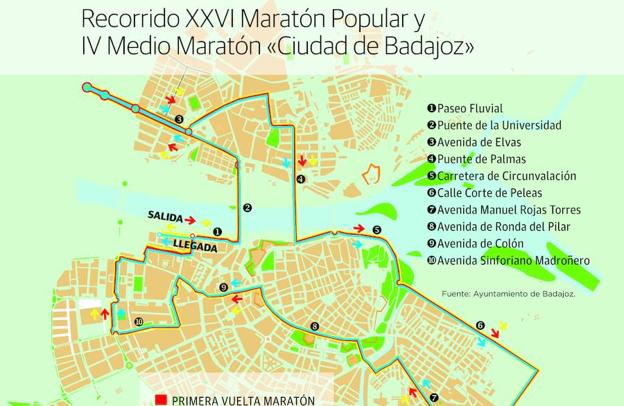 Policía Local, Protección Civil y Guardia Civil regularán el tráfico por la maratón de Badajoz