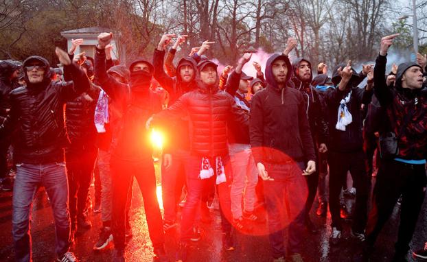 Ultras del Marsella. 