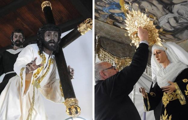 El impresionante paso del Cristo de las Tres Caídas y Nuestra Señora del mayor Dolor. :: 