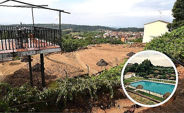Casi 300.000 euros para reparar la piscina de Valverde de la Vera que fue arrasada por el lodo
