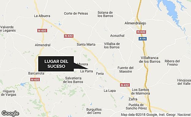 Cuatro heridos en una colisión entre dos vehículos cerca de La Parra