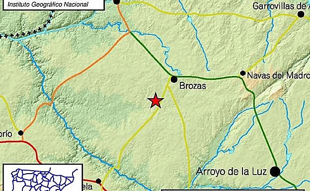 Registrado un pequeño temblor cerca de Brozas esta madrugada