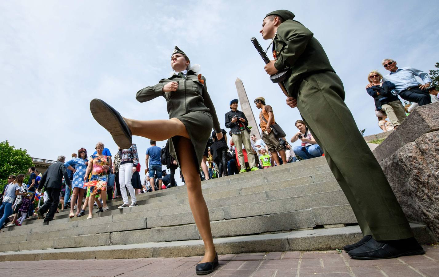 Celebraciones que marcan el 73º aniversario de la victoria de la Unión Soviética sobre la Alemania nazi durante la Segunda Guerra Mundial Volgogrado. 