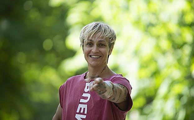 Magali Dalix, durante una rutina de entrenamiento.