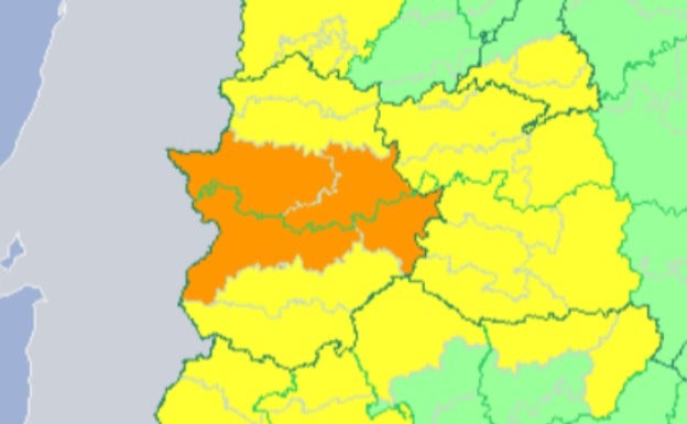 Extremadura, en alerta naranja por tormentas y granizo