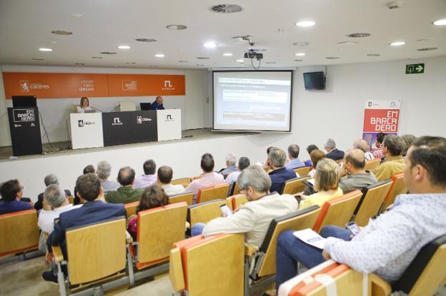 Jornadas celebradas ayer en Cáceres sobre las presas. :: a. méndez