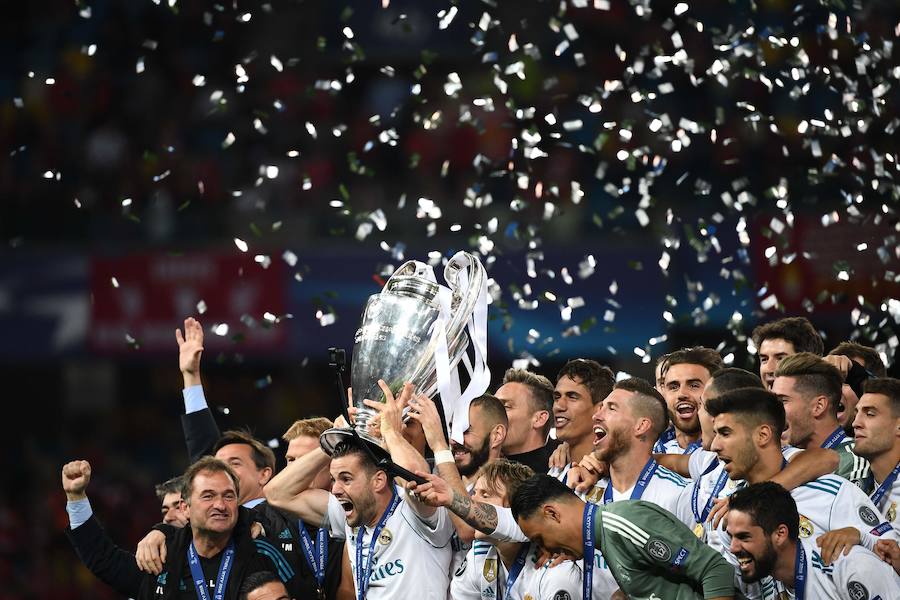 El Real Madrid conquistó en el Olímpico de Kiev su 'decimotercera' Champions, tras un partido en el que venció por 3-1 al Liverpool y en el que Bale fue protagonista al marcar dos goles