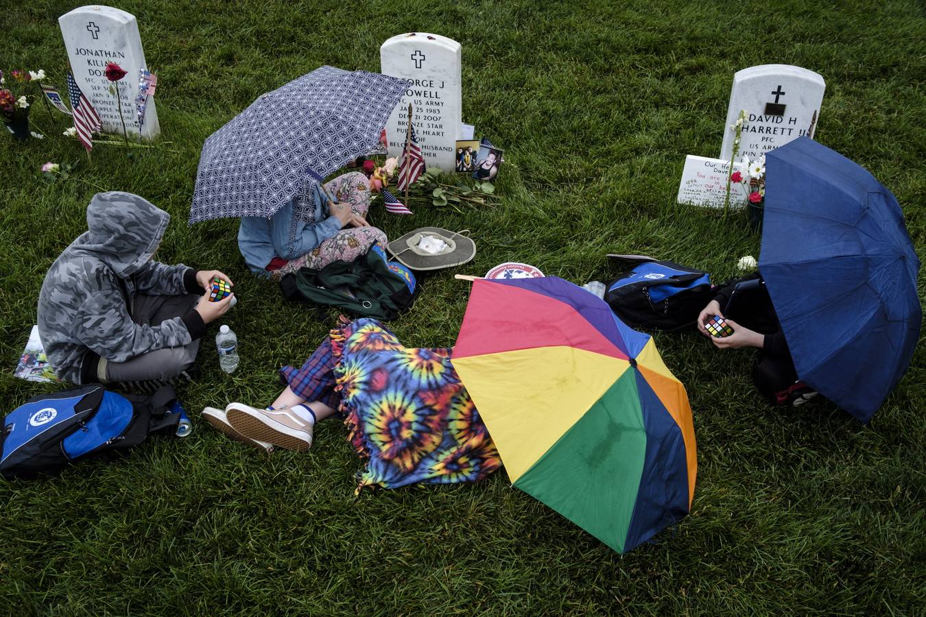 Celebración del Día de los Caídos en el Cementerio Nacional de Arlington National Cemetery en Arlington (EE.UU.)