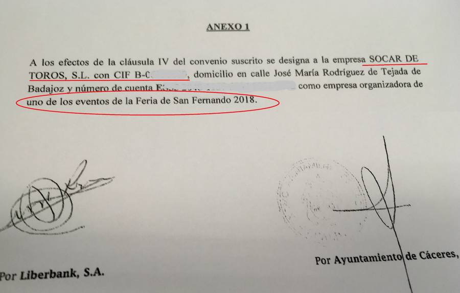 Anexo. El convenio con el nombre y datos de la empresa.