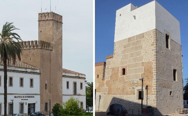 A la izquierda, torre de Santa María y a la derecha, torre de los Acevedos.