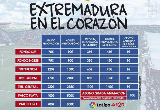 El Extremadura presenta su campaña de abonados para Segunda División