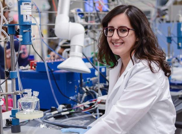 María Escudero Escribano, en el Departamento de Ingeniería Química de Stanford. 