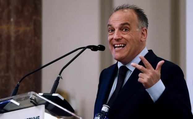 Tebas, durante una conferencia.