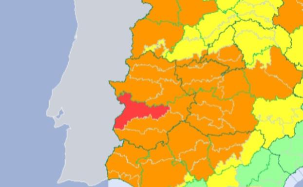 Las Vegas del Guadiana estarán en alerta roja este jueves con temperaturas de 45 grados