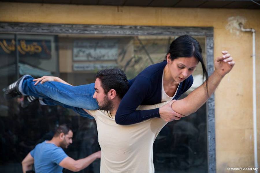 Libertad Pozo en uno de sus trabajos en El Cairo.