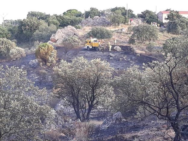 Incendio sofocado en Jerez. hoy
