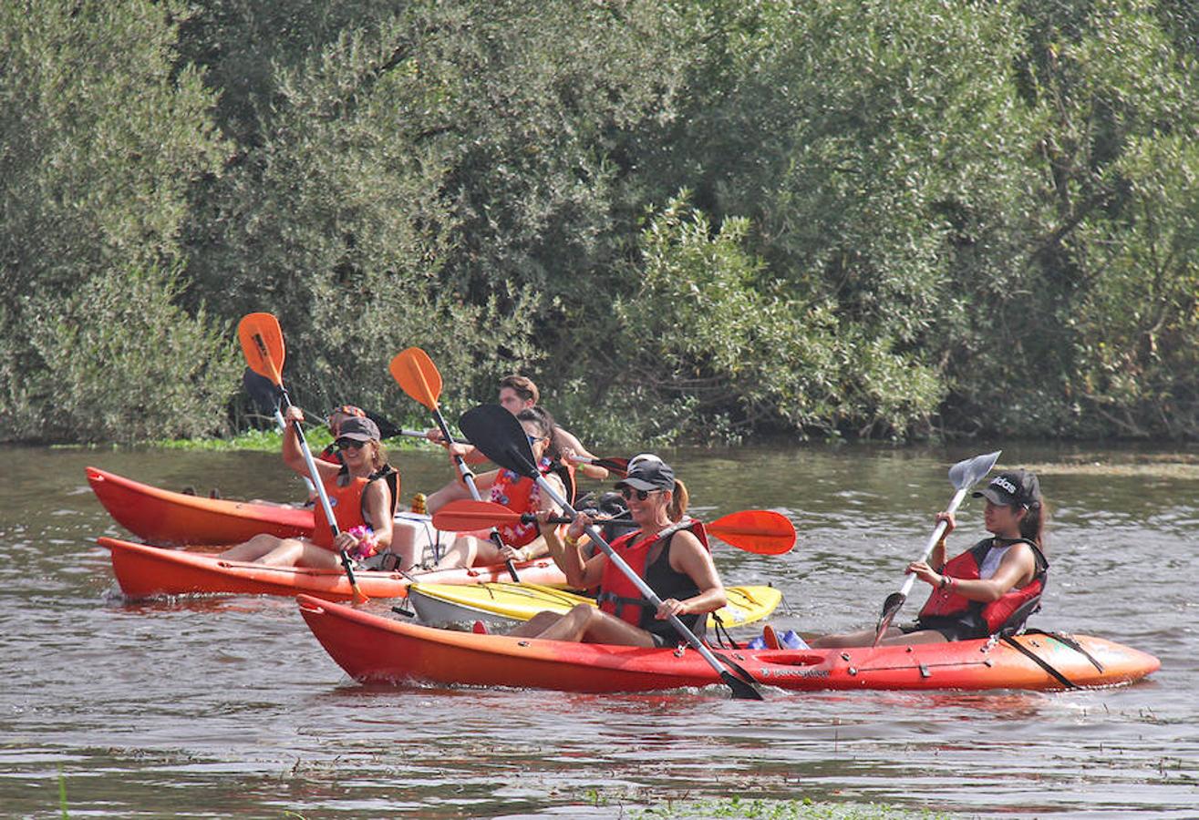 Recorrieron casi 19 kilómetros  entre el puente de la Macarrona de Riolobos y el de Hierro de Coria