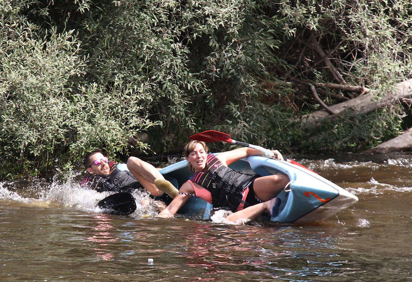 Recorrieron casi 19 kilómetros  entre el puente de la Macarrona de Riolobos y el de Hierro de Coria