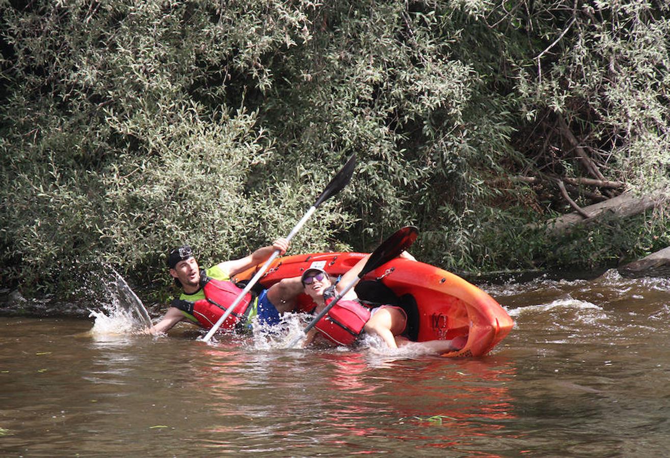Recorrieron casi 19 kilómetros  entre el puente de la Macarrona de Riolobos y el de Hierro de Coria