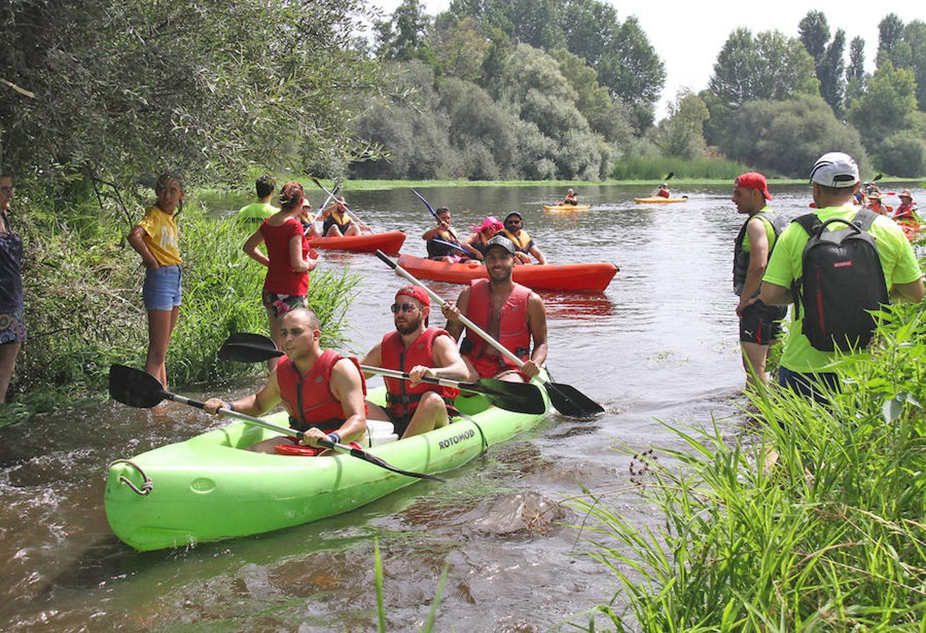 Recorrieron casi 19 kilómetros  entre el puente de la Macarrona de Riolobos y el de Hierro de Coria